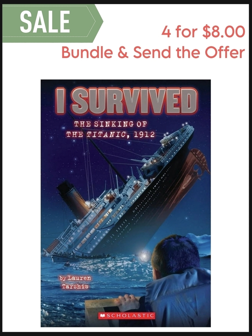 Scholastic I Survived: Dramatic Blue and Red Titanic Cover
